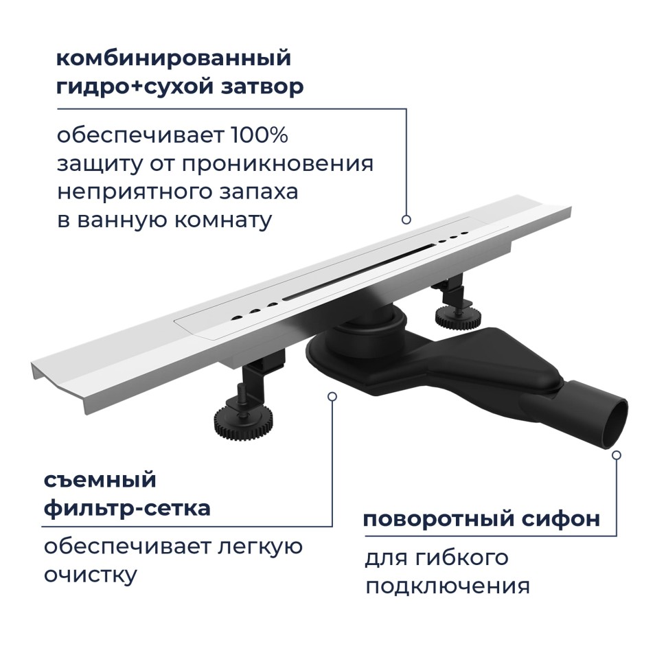 Душевой трап, обрезной RGW SDR-53S (600)