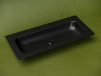 Раковина накладная мебельная Grace прямоугольная, без отверстия под смеситель, 1010x457x137, цвет черный матовый, арт . CN7013MBwx