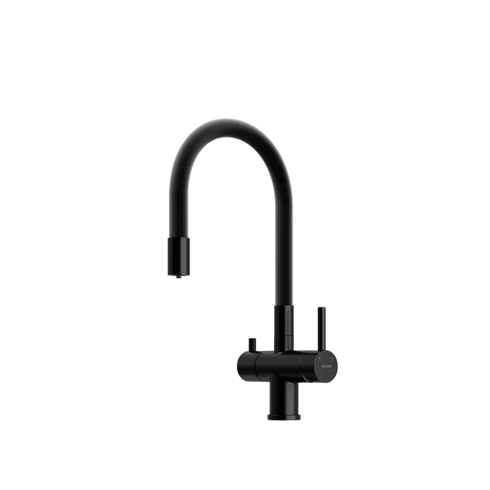 Смеситель для кухни SANCOS Lucia с возможностью подключения фильтра для воды, цвет матовый черный, арт. SC4004MB