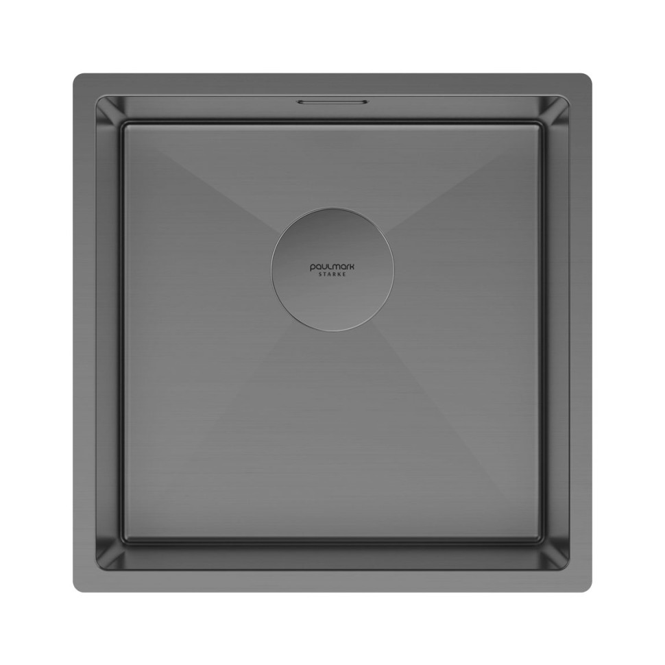 Мойка нерж. сталь NEXT 44 UNI, PM214444-GM, вороненая сталь,440х440мм, Paulmark 1,2мм
