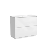 Тумба под раковину SANCOS Libra Floor напольная, 990х450х840, c двумя ящиками оснащенными доводчиками, белый глянец , арт. LB100FW
