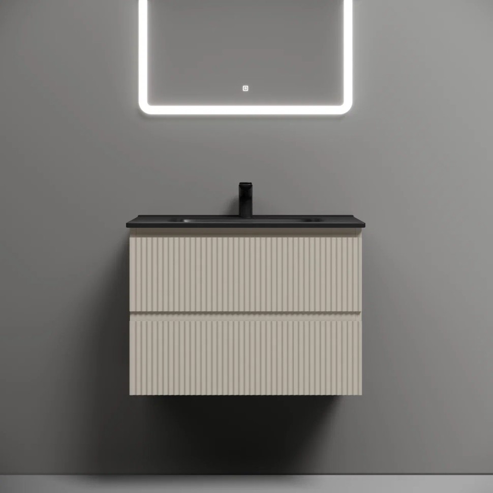 Тумба подвесная SANCOS Snob R 690х445х500, c двумя ящиками оснащенными доводчиками, Beige Soft , арт.SNR70CE