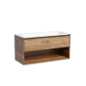 Тумба подвесная SANCOS Marmi 1.0 995х445х520 c одним ящиком оснащенным доводчиками скрытого монтажа и открытой нишей, дуб чарльстон, арт.MR1.0100ECH