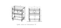 Тумба напольная STYLELINE "Атлантика 70", Люкс старое дерево, PLUS с раковиной Атлантик 70
