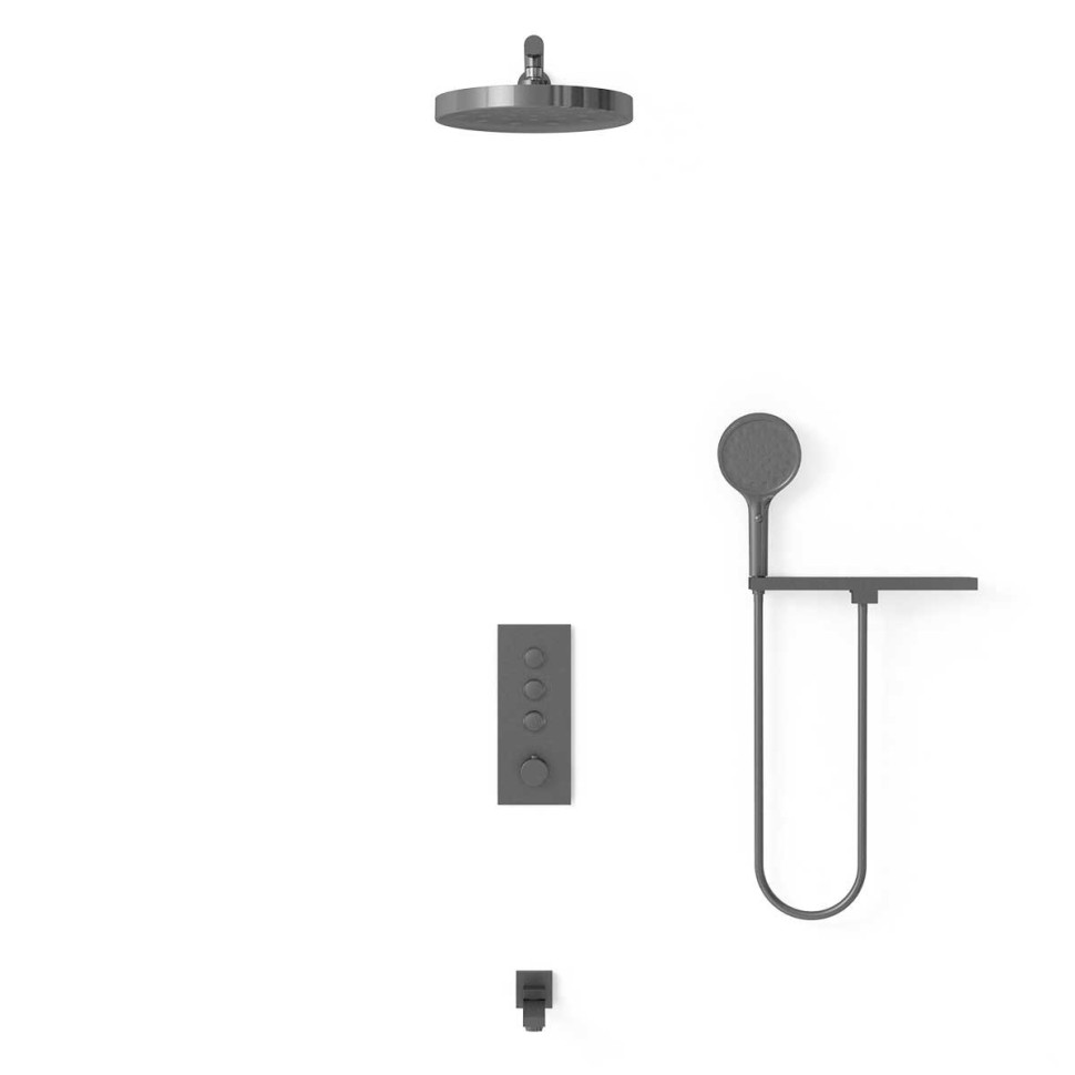 Душевой комплект VSFW-433TI2RGM встраиваемый, вороненая сталь