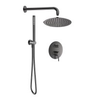 AQM8404GM Набор для комплектации душа со смесителем, металл