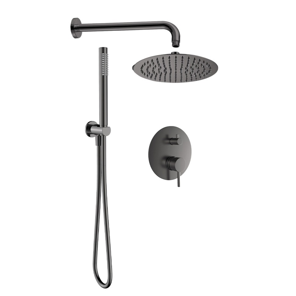 AQM8404GM Набор для комплектации душа со смесителем, металл