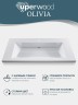 Раковина для ванной 100 см, Uperwood Olivia, с щелевым сливом, белая глянцевая
