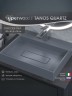 Раковина для ванной накладная 50 см, Uperwood Tanos Quartz, прямоугольная, серая, бетон