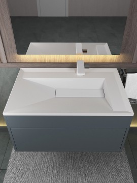 Раковина для ванной Uperwood Lotus Premium 80х50х13 см, белая матовая