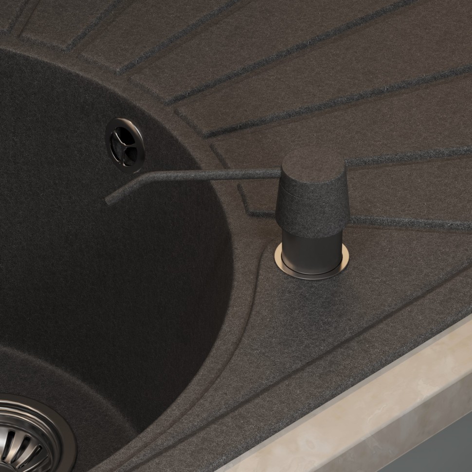 Дозатор для моющих средств Uperwood Quartz UPD-01-04-D, черный