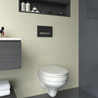 Инсталляция BERGES для скрытого монтажа унитаза АТОМ Line 410 кнопка черная Soft Touch/хром глянец