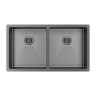 Мойка нерж. сталь GERBERG 78/2 UNI, PM237844-GM, вороненая сталь, 780х440мм, Paulmark