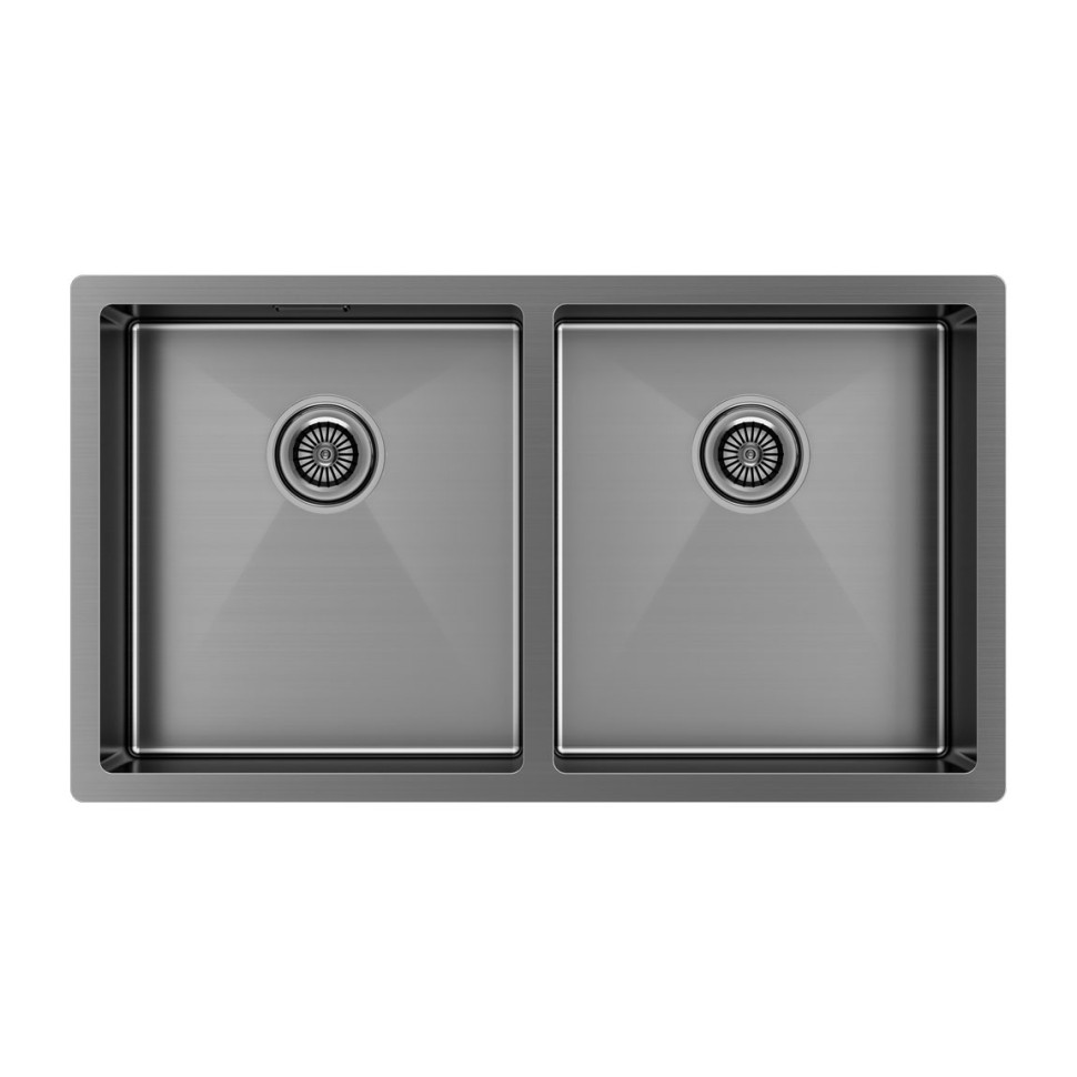 Мойка нерж. сталь GERBERG 78/2 UNI, PM237844-GM, вороненая сталь, 780х440мм, Paulmark