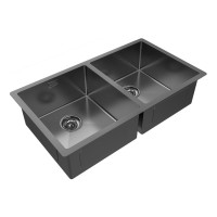 Мойка нерж. сталь GERBERG 78/2 UNI, PM237844-GM, вороненая сталь, 780х440мм, Paulmark