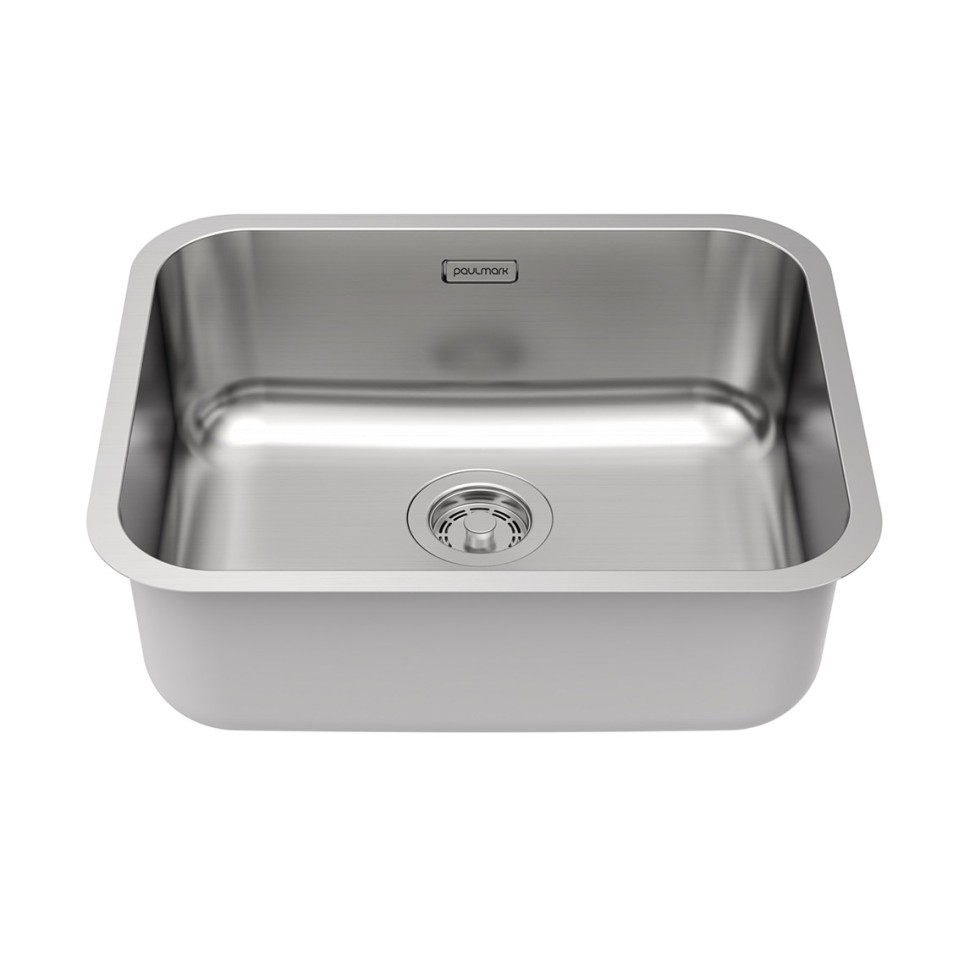 Мойка VELLO 53 UNI, нерж. сталь, VE53-BS, брашированная нерж. сталь, 533х433мм, Paulmark