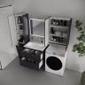 Тумба подвесная STYLE LINE "Марелла 70" (2 ящ.) Люкс Плюс антискрейтч графит под раковину Марелла Люкс 700х400