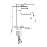 Смеситель Splenka для умывальника S03.10.09 Графит