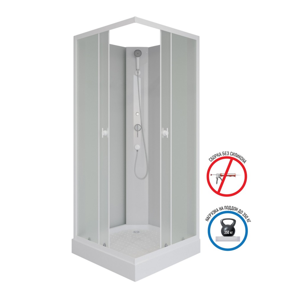 Душевая кабина Niagara Promo P90/13Q/MT/BK (90х90х200) 3 места