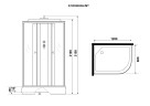 Душевая кабина Niagara Eco E120/80/26L/MT (120х80х215) средний поддон(26см),стекло матовое,4 места