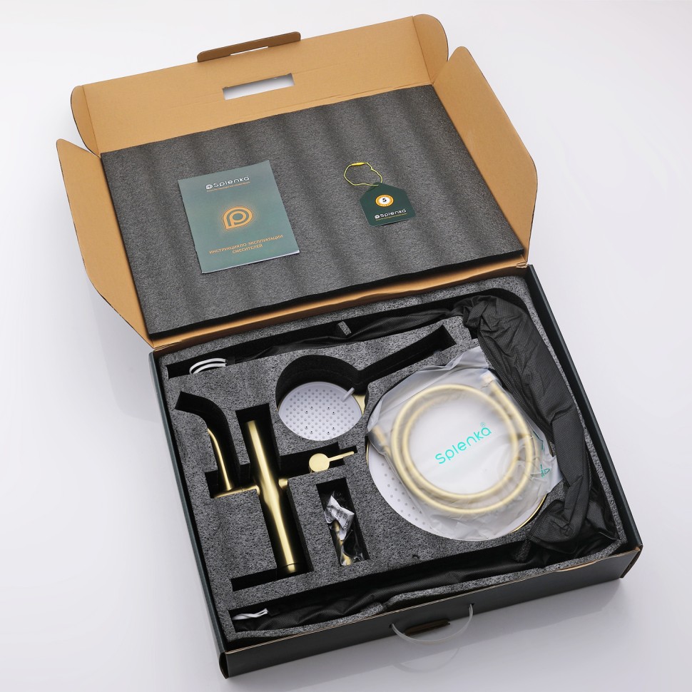 Душевая система Splenka для ванны и душа S221.24.03 Золотой сатин