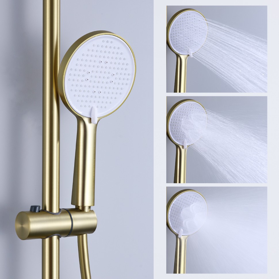 Душевая система Splenka для ванны и душа S221.24.03 Золотой сатин