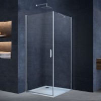 Душевой уголок Альфа (Alpha) VSR-3ALP9090CL, 900*900, хром, стекло прозрачное