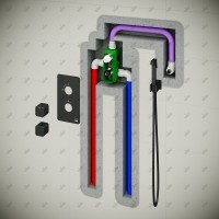 Смеситель встроенный с гигиеническим душем с термостатом Timo Petruma 5089/00SM хром