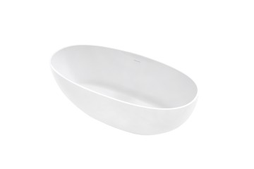 Ванна Солид Серфейс (Solid Surface) Vincea VBT-4S06-1600MW, 1600*750*560, белый матовый, щелевой перелив