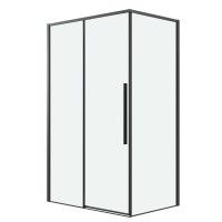 Душевое ограждение Grossman Galaxy 100.K33.01.110.21.00-200.K33.01.90.21.00 (110х90х195) раздвижная,черный матовый,стекло прозрачное,2 места
