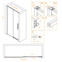 Душевая дверь RGW SV-12 (Прозрачное, 1500)