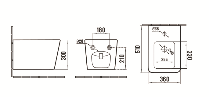 Биде подвесное CeramaLux NS-5370