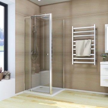 Душевой угол Veconi Rovigo RV-026, 1000х700х1950, хром, стекло прозрачное