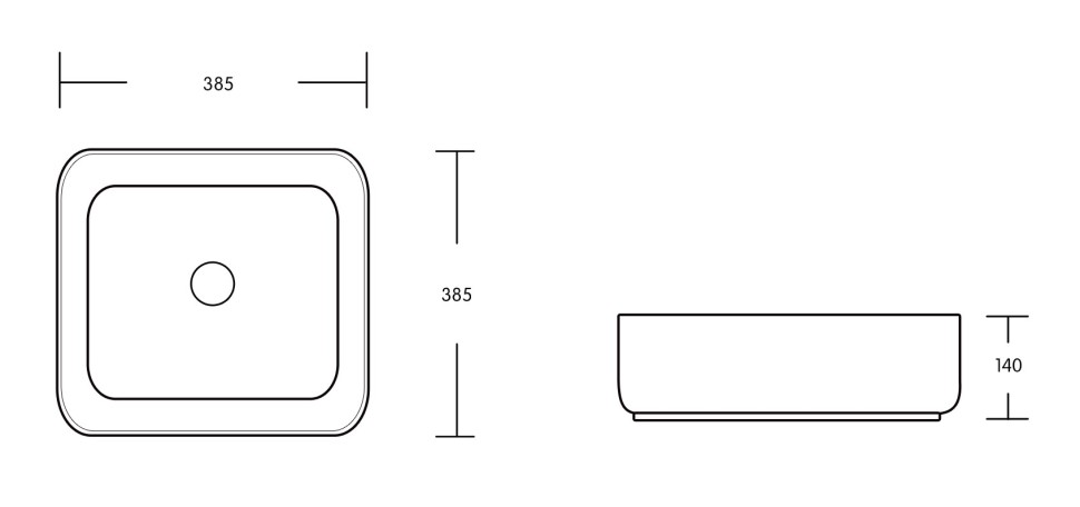 Раковина накладная MILLEAU Miel MU0083-GW (белый глянец)