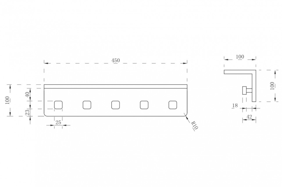 Вешалка с полкой ABBER Stein AS1651MB черная матовая