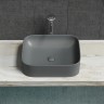Умывальник чаша накладная прямоугольная (Темный Антрацит Матовый) Element 505x380x150мм
