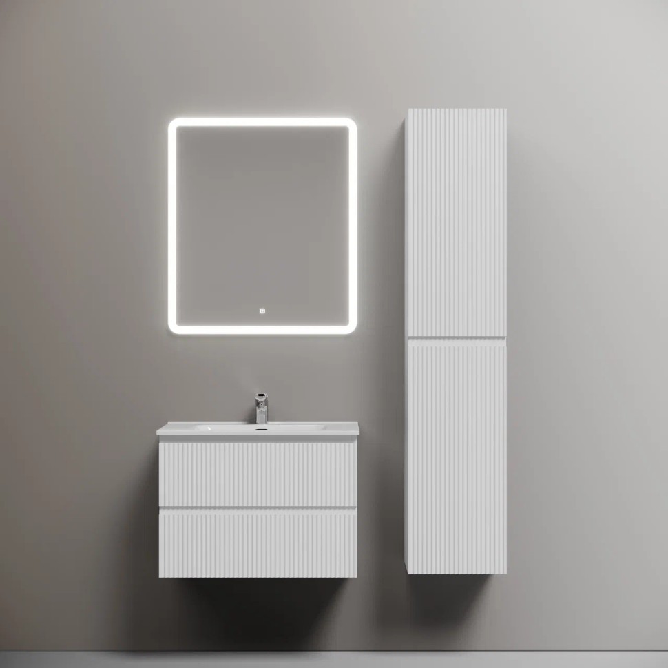 Тумба подвесная SANCOS Snob R 690х445х500, c двумя ящиками оснащенными доводчиками, Bianco, арт.SNR70W