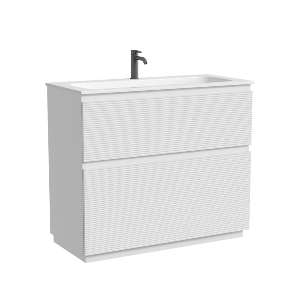 Тумба напольная SANCOS Folk Floor 995х445х850, c двумя ящиками оснащенными доводчиками, Bianco, арт.FL100FW