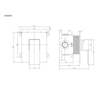 AQM8807CR Savona Встраиваемый смеситель в комплекте с внутр. частью, хром