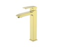 Смеситель Raglo высокий для умывальника золотой сатин