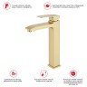 Смеситель Raglo высокий для умывальника золотой сатин