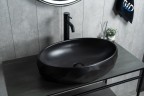 Раковина Gid Bm9030wx 53385 накладная черная матовая 60x40x15