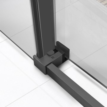 Душевая дверь Слим Софт (Slim Soft) VDS-1SS110CLGM, 1100, вороненая сталь, стекло прозрачное