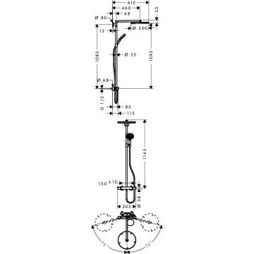 Душевая система Hansgrohe Raindance S хром (27114000)