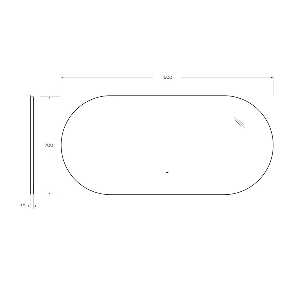 Зеркало Cezares CZR-SPC-VAGUE-1500-700-MOV