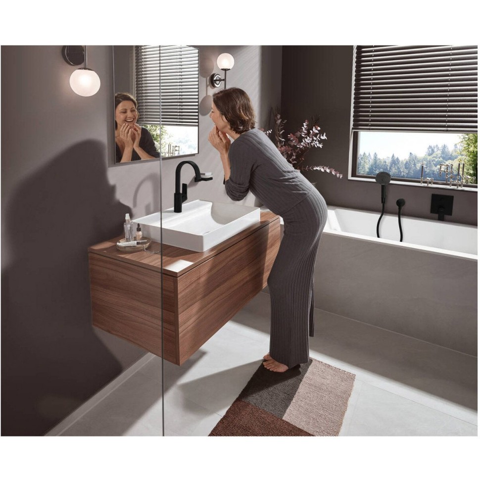 Смеситель для раковины Hansgrohe Vivenis 75030670, черный матовый