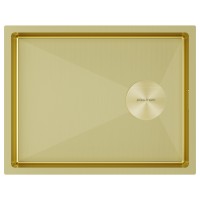 Мойка нерж. сталь NEXT-SLIM 54 UNI, PM215442-LG, светлое золото, 540х420мм, Paulmark