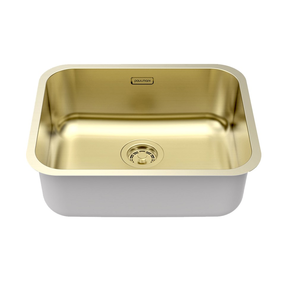Мойка VELLO 53 UNI, нерж. сталь, VE53-LG, светлое золото, 533х433мм, Paulmark