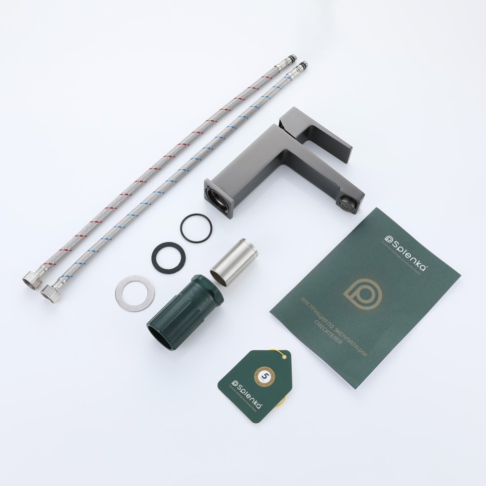 Смеситель Splenka для умывальника S01.10.09 Графит