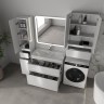 Тумба напольная STYLELINE "Атлантика 90", Люкс Плюс белый глянец под раковину Атлантик 90
